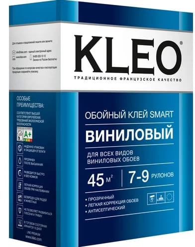 Клей KLEO SMART 7-9  для виниловых обоев, сыпучий (200г) 20шт/уп