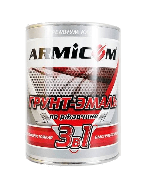 Грунт-эмаль б/с "ARMICOM" голубая (0,9кг) 14шт/уп