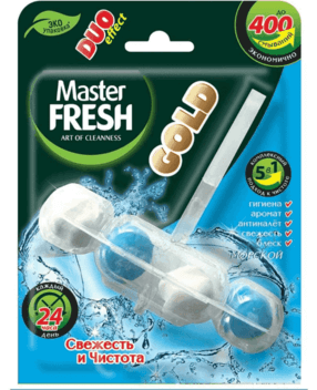 Master FRESH GOLD МОРСКОЙ подвесной блок для унитаза DUO EFFECT 5в1 /1шт  /24