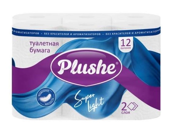 ТБ Plushe Супер Формат 12 рул  по 13,68 2слоя/8/