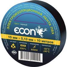 Изолента ECON 15/10/0,13, черный