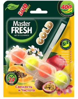 Master FRESH GOLD ТРОПИК подвесной блок для унитаза DUO EFFECT 5в1 /1шт/24