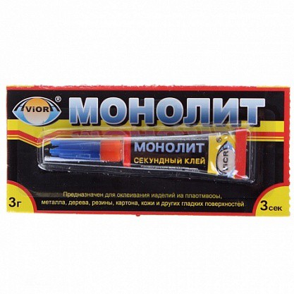  Суперклей секундный МОНОЛИТ AVIORA  ЛАЙТ 3 гр, (12/288)