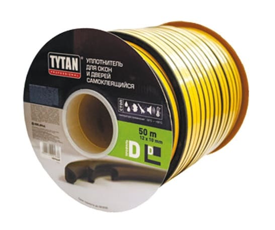 Уплотнитель Tytan D  40м х 14мм х12мм черный