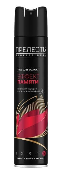 Professional лак для волос Прелесть "Эффект  памяти " 4 ССФ 300см /12