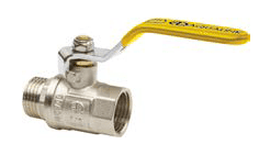 Кран шаровой для газа 3/4" в/н ручка (AQUALINK   100/10)