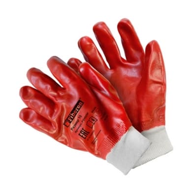 Перчатки из полиэстера с хлопком с ПВХ покрытием, полный облив, Fiberon, 10 (XL) (12/120)