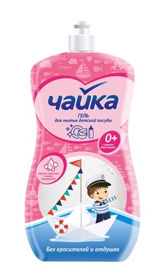 Чайка гель д/ мытья детской посуды/ 500 мл/10/