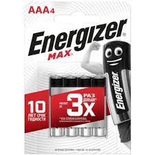 Батарейка Energizer MAX Alk LR3/E92/AAA BP4 цена за 1бл