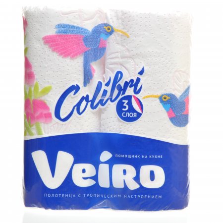 Полотенца Бум 2шт Veiro Colibri белые 3х сл/10