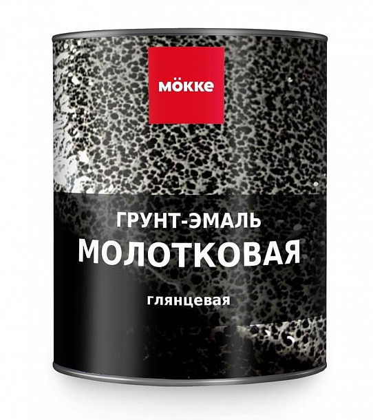 Грунт-эмаль молотковая MÖKKE серебристый, 0,8 кг 14шт/уп