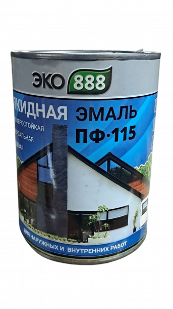 Эмаль универсальная ПФ-115 ЭКО 888 красная  0,8 кг ГОСТ 6465-76 6шт/уп