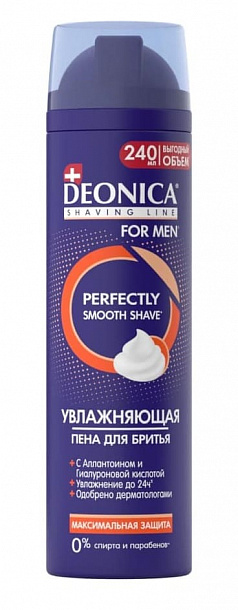 DEONICA FOR MEN Пена для бритья Максимальная защита, 240 мл/6
