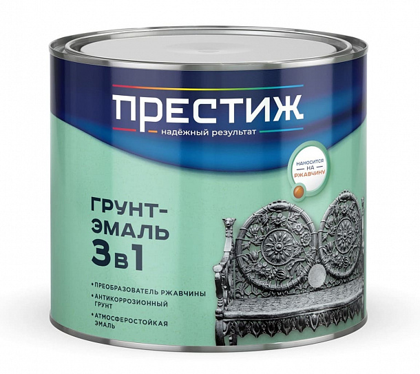 Грунт-эмаль "Престиж" по ржавчине коричневая (1,9кг) 6шт/уп