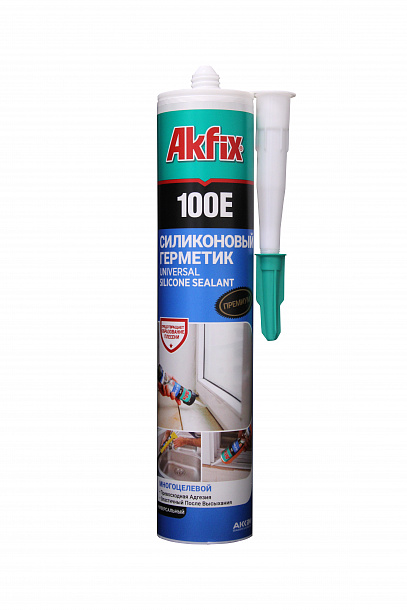 Akfix 100E Универсальный силикон, 280 мл. Черный
