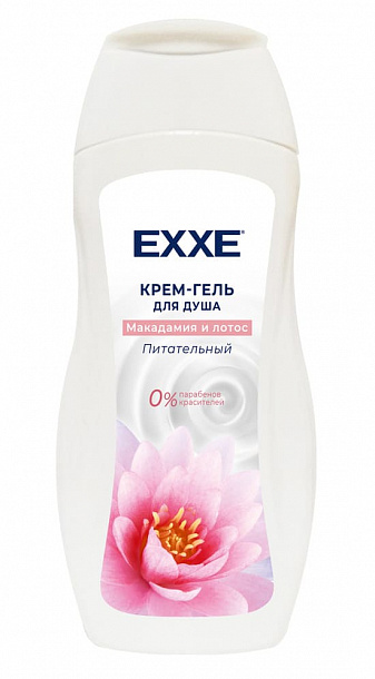EXXE Гель-крем д/душа питательный  "Макадамия и лотос"/ 400мл/12