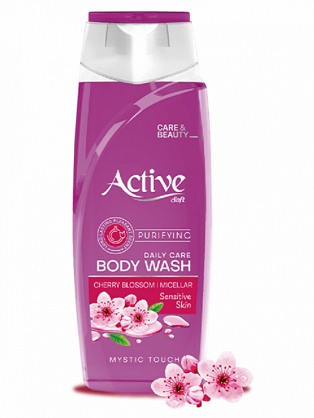 ACTIVE Гель для душа парфюм. Pink 400мл CARE & BEAUTY Очищение. С мицеллярной водой  /16