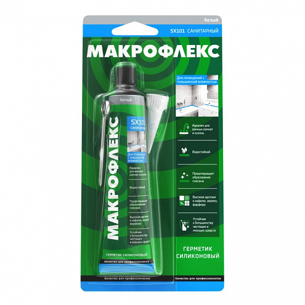 Герм. Makroflex санитарный SX101 /белый/ (70 мл) 24шт  БЕЗ СКИДОК!!!!