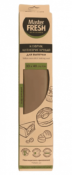 Master FRESH ЭКО тефлоновый коврик МНОГОРАЗОВЫЙ анипр. д\выпечки 1/33*40/14