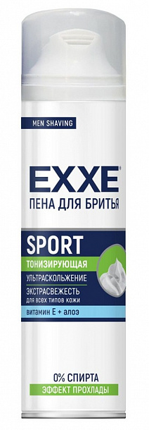 Пена для бритья "EXXE" SPORT (тонизирующ.) 200мл/6