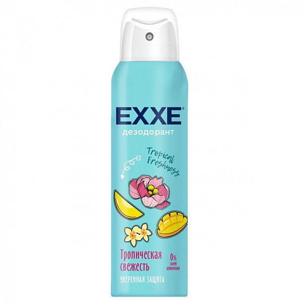 EXXE СПРЕЙ Женский дезодорант Tropical freshnessТропическая свежесть 150 мл/24