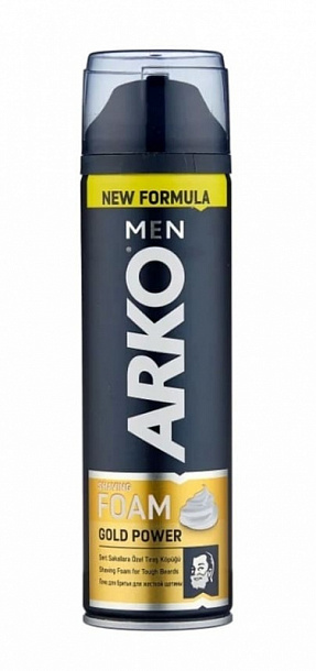 Пена для бритья АРКО 200 мл Gold power /24/