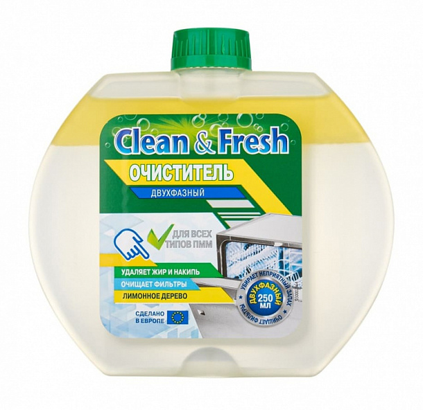 Очиститель д/посудомоечных машин "Сlean&Fresh" 250мл Лимонное дерево /20/