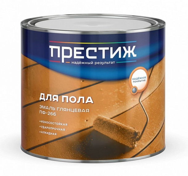 Эмаль ПФ-266 "Престиж"  золотисто-коричневая (1,9 кг) 6шт/кор