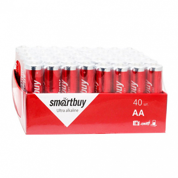 Батарейка алкалиновая Smartbuy LR6/40 bulk (40/720)  (SBBA-2A40S)