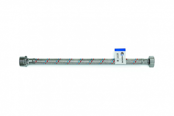 Подводка гибкая для воды 1/2" вн-нар 300 см, стальная гайка (AQUALINE 30/10)