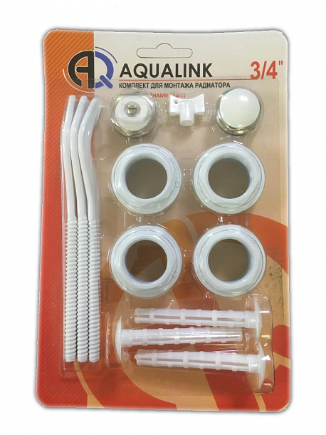 Комплект для монтажа радиатора 1/2, 13 элементов (3 кронштейна) (AQUALINK  40/1)