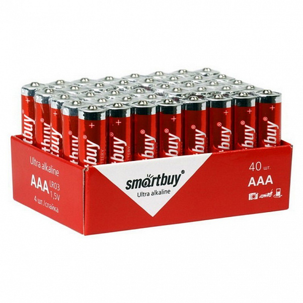 Батарейка алкалиновая Smartbuy LR03/40 bulk (40/960)  (SBBA-3A40S)