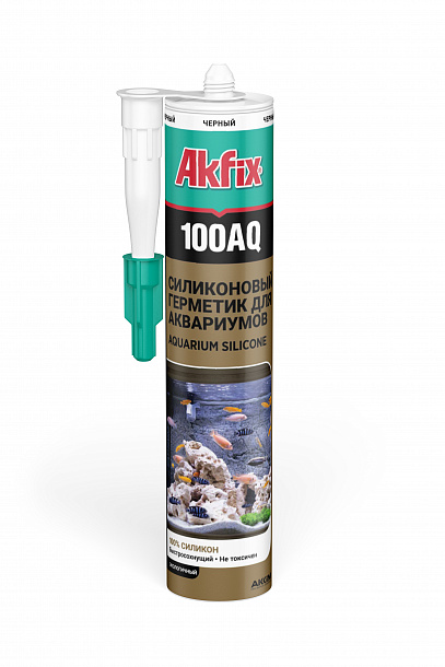 Akfix 100AQ Аквариумный силикон, 280 мл. Черный 1