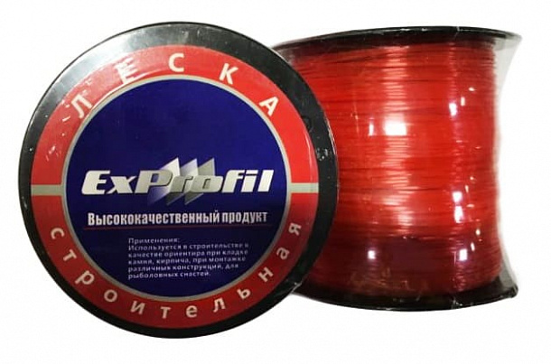 Леска строит. 50м*0,8 мм красная 216 шт/упак