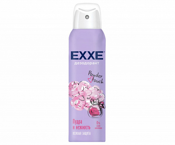 EXXE СПРЕЙ Женский дезодорант Пудра и нежность Powder touch, 150 мл(24 шт)
