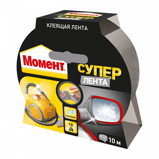 Лента Супер Момент серебр. (10м) на ед. блистере (6)