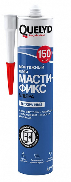 Клей монтажный "Мастификс УЛЬТРА" (280 мл) ПРОЗРАЧНЫЙ 12шт/упак