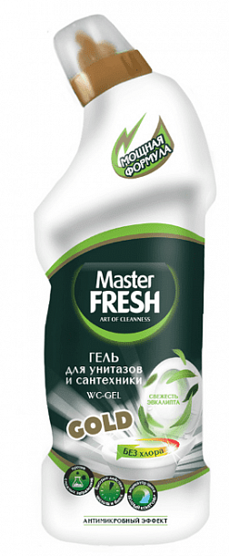 Master FRESH GOLD Гель чистящий д/унитазов и сантехники без хлора/750мл/12