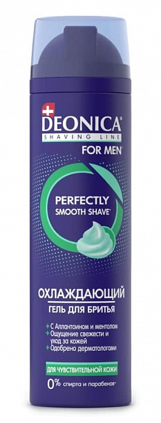 DEONICA FOR MEN Гель для бритья Для чувствительной кожи, 200мл/6