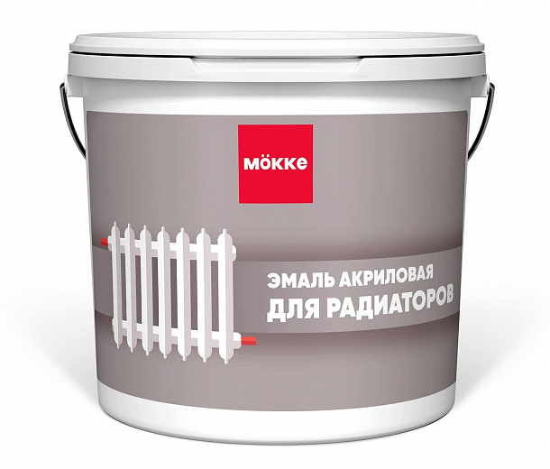 Эмаль акриловая MÖKKE для радиаторов, белый 0,4 кг 12шт/уп