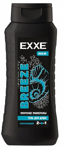 EXXE MEN гель для душа 2в1 "Морские минералы" BREEZE, 400 мл /12