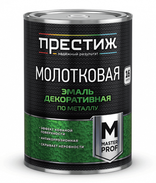 Эмаль "Престиж" с молотковым эффектом коричневая (0,8 кг) 14шт/уп