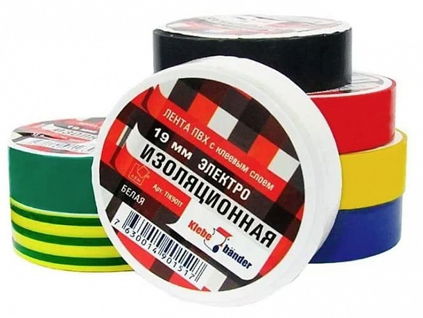 Набор изоленты ПВХ 15мм*10м 5шт разных цветов Klebebander /40/1
