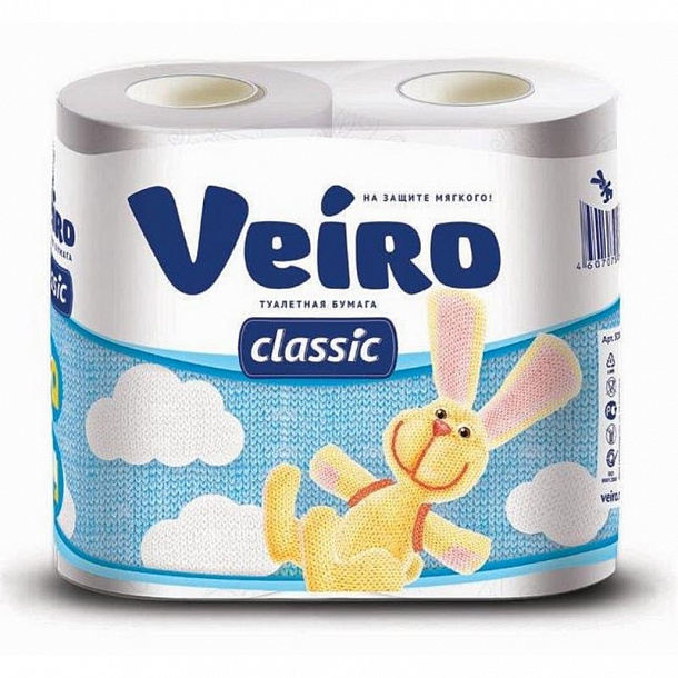ТБ Veiro Classic Белая 2 сл 4 рул /12