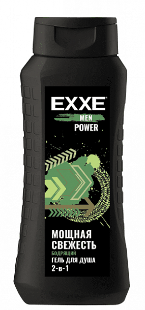 EXXE MEN гель для душа 2в1 "Бодрящий" POWER, 400 мл /12