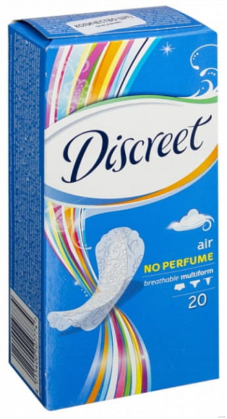 DISCREET Женские гигиенические прокладки на каждый день Air Multiform Single 20шт